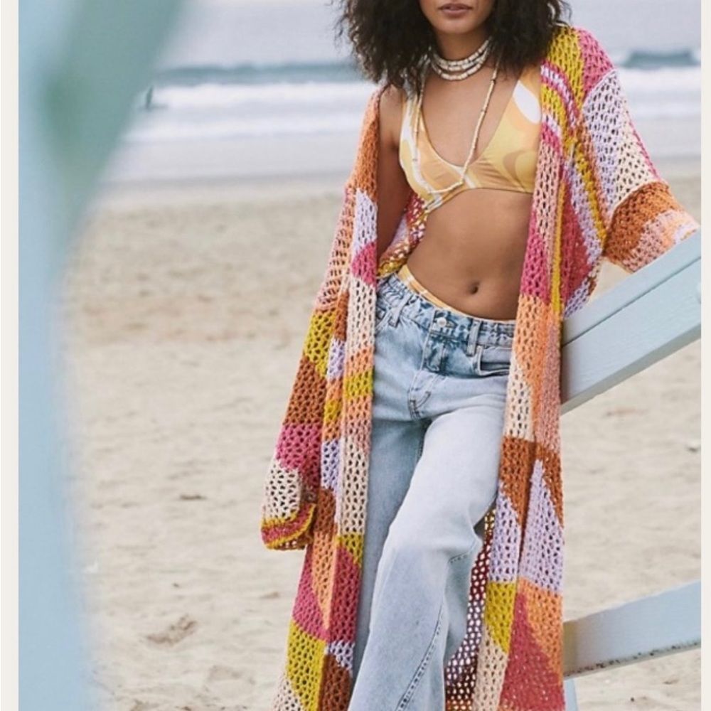Free People Chasing Rainbows sweater blazer size M/L NWOT never worn before